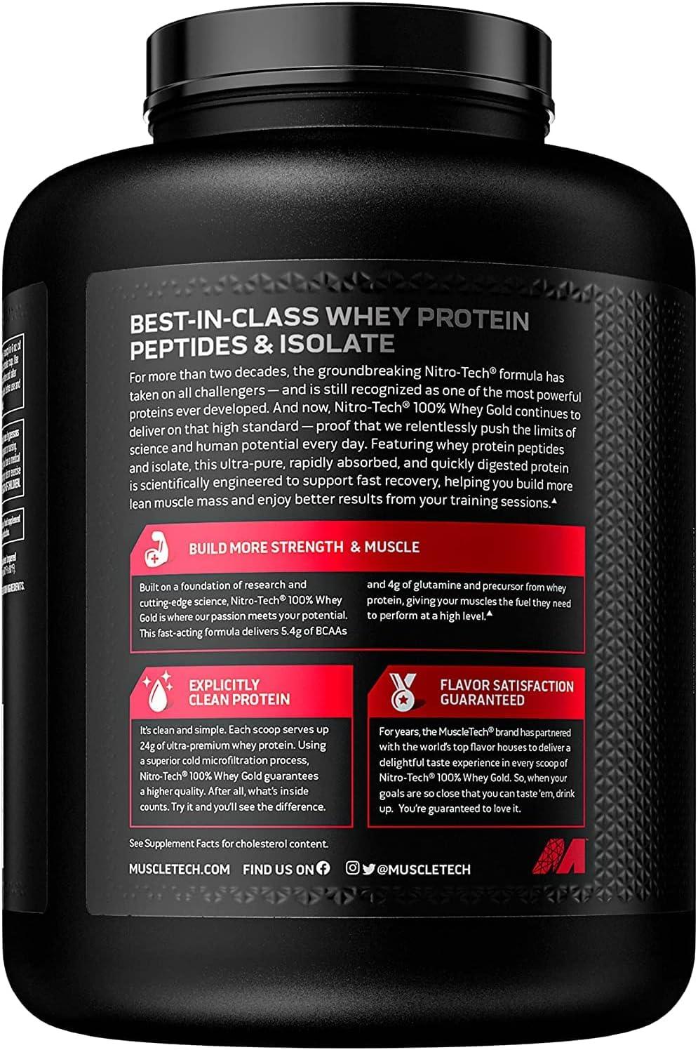 Muscle Tech Nitro Tech Performance Series 100% Whey Gold Bonus 5.5lb - Wellness Shoppee