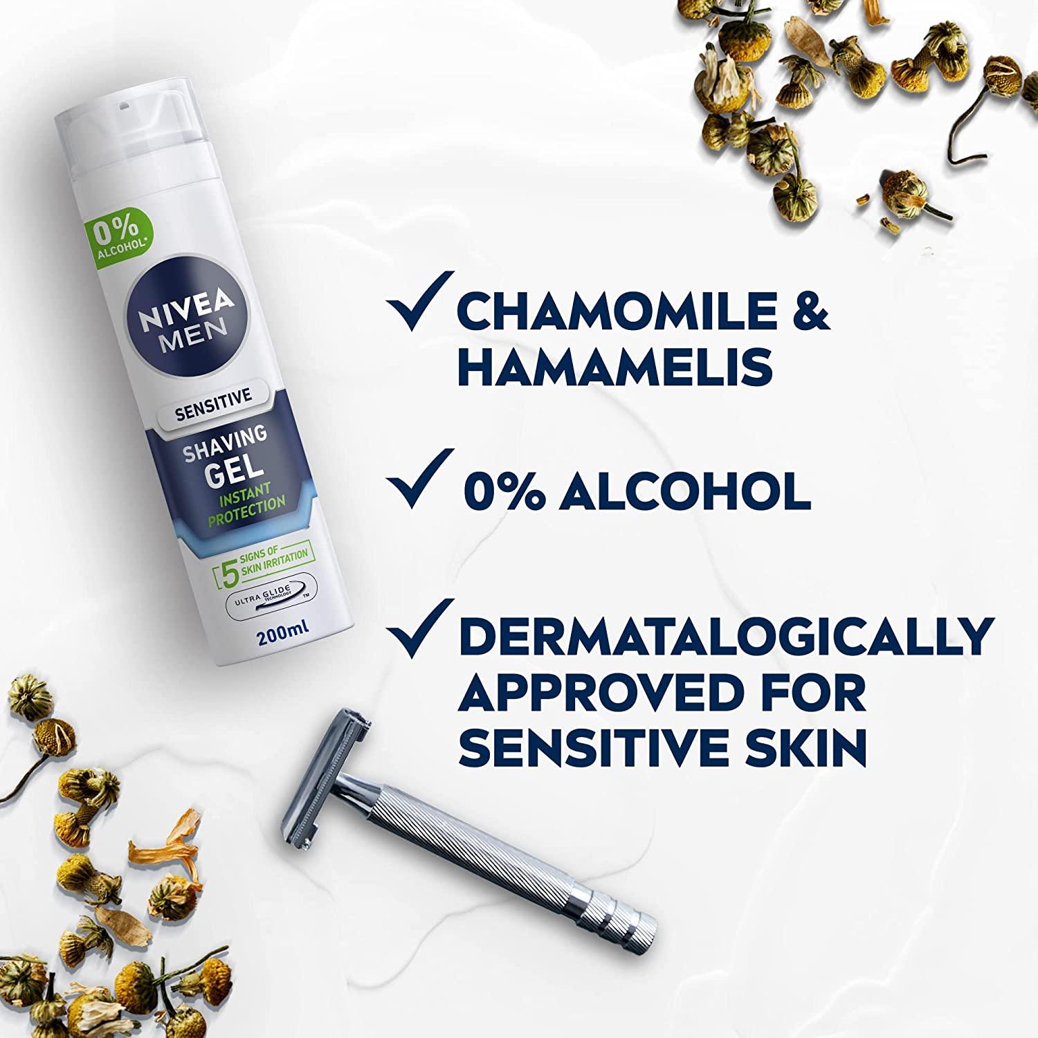 NIVEA MEN Sensitive Shaving Cream With Chamomile And Hamamelis 100ml - Wellness Shoppee