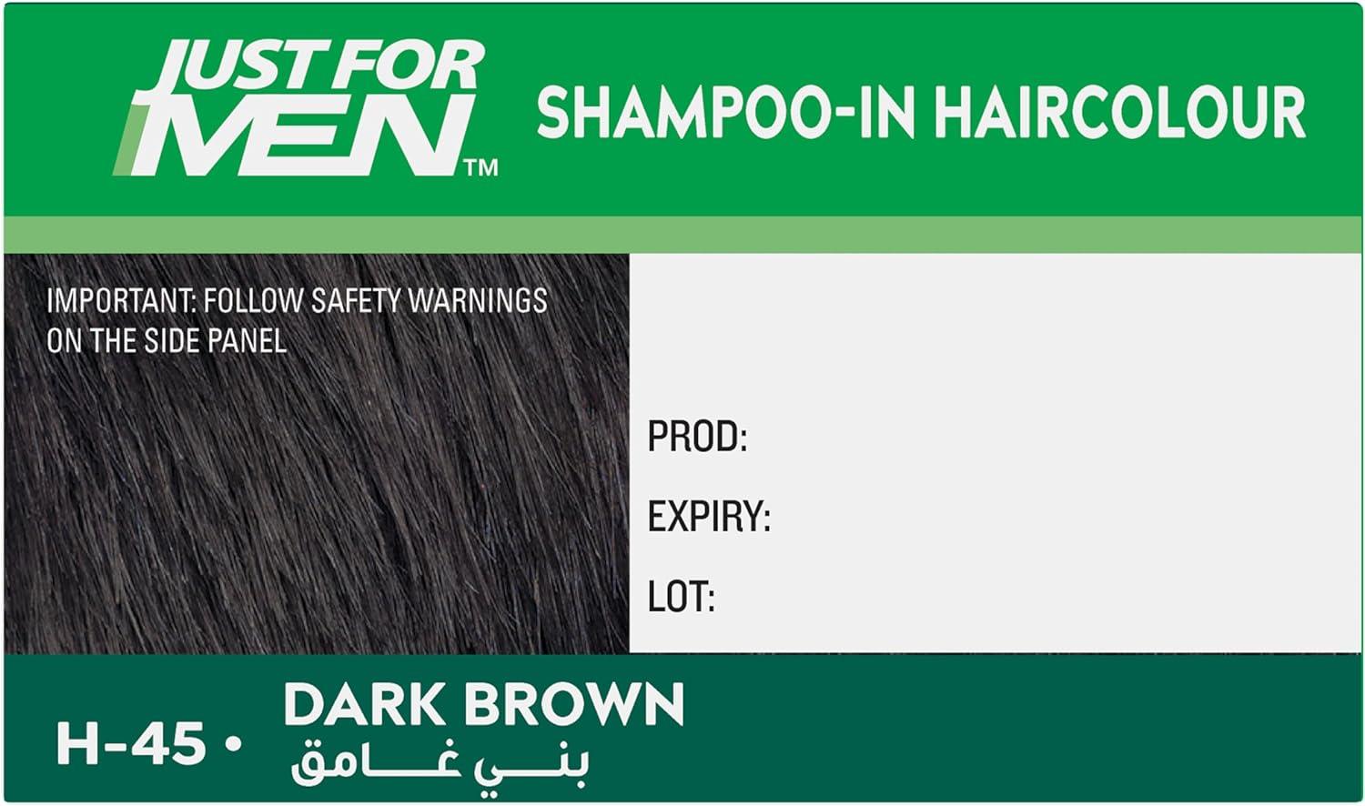 Just For Men H45 Dark Brown Hair Color 60ml - Wellness Shoppee