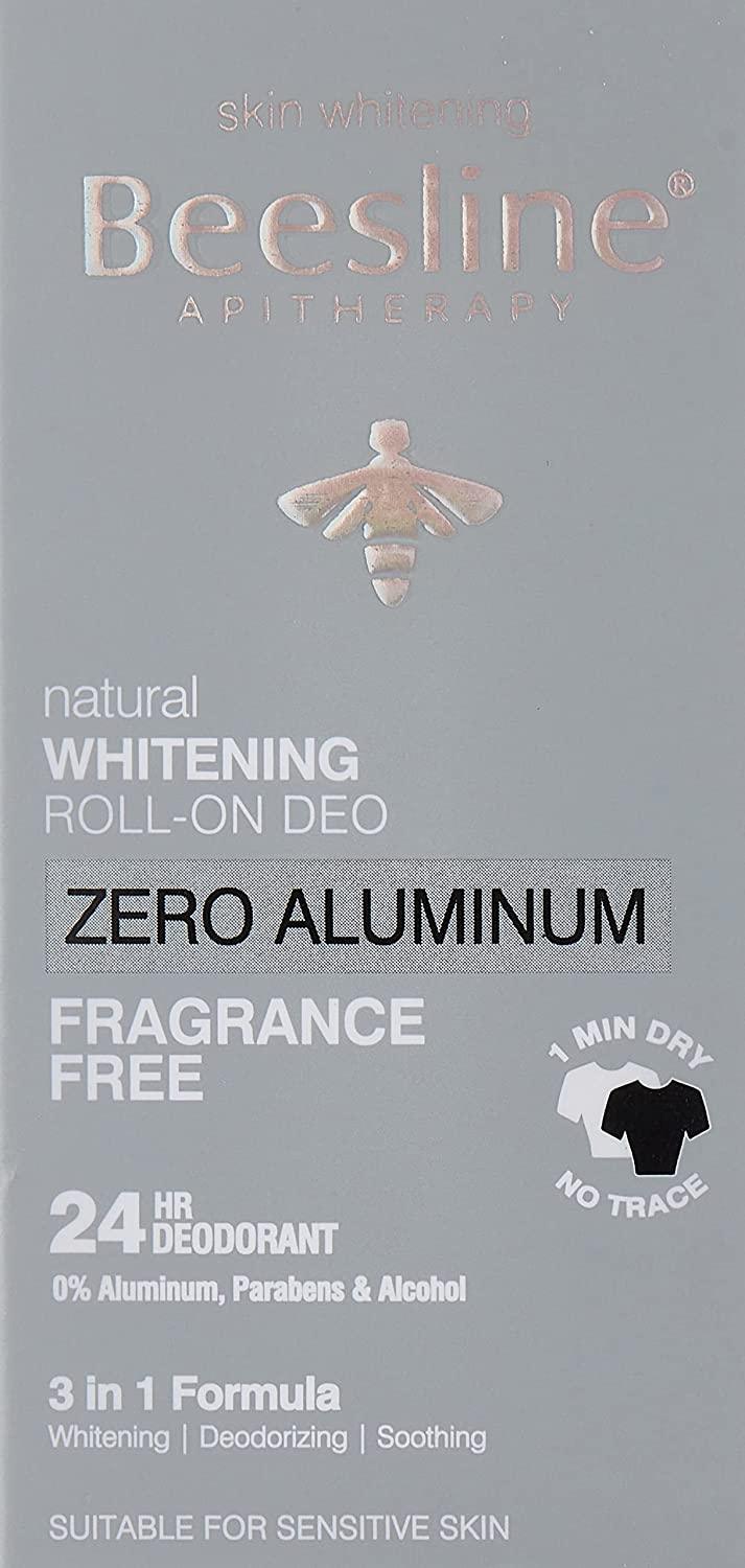 Beesline Whitening Roll On Deo Zero Alu Fragrance Free,70Ml - Wellness Shoppee