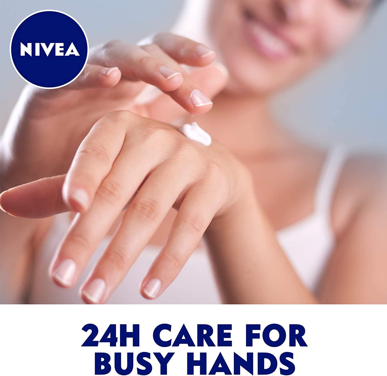 NIVEA Hand Cream Moisturising, Smooth Hands & Nail Care, Macadania Oil & Lotus Flower, 100ml - Wellness Shoppee