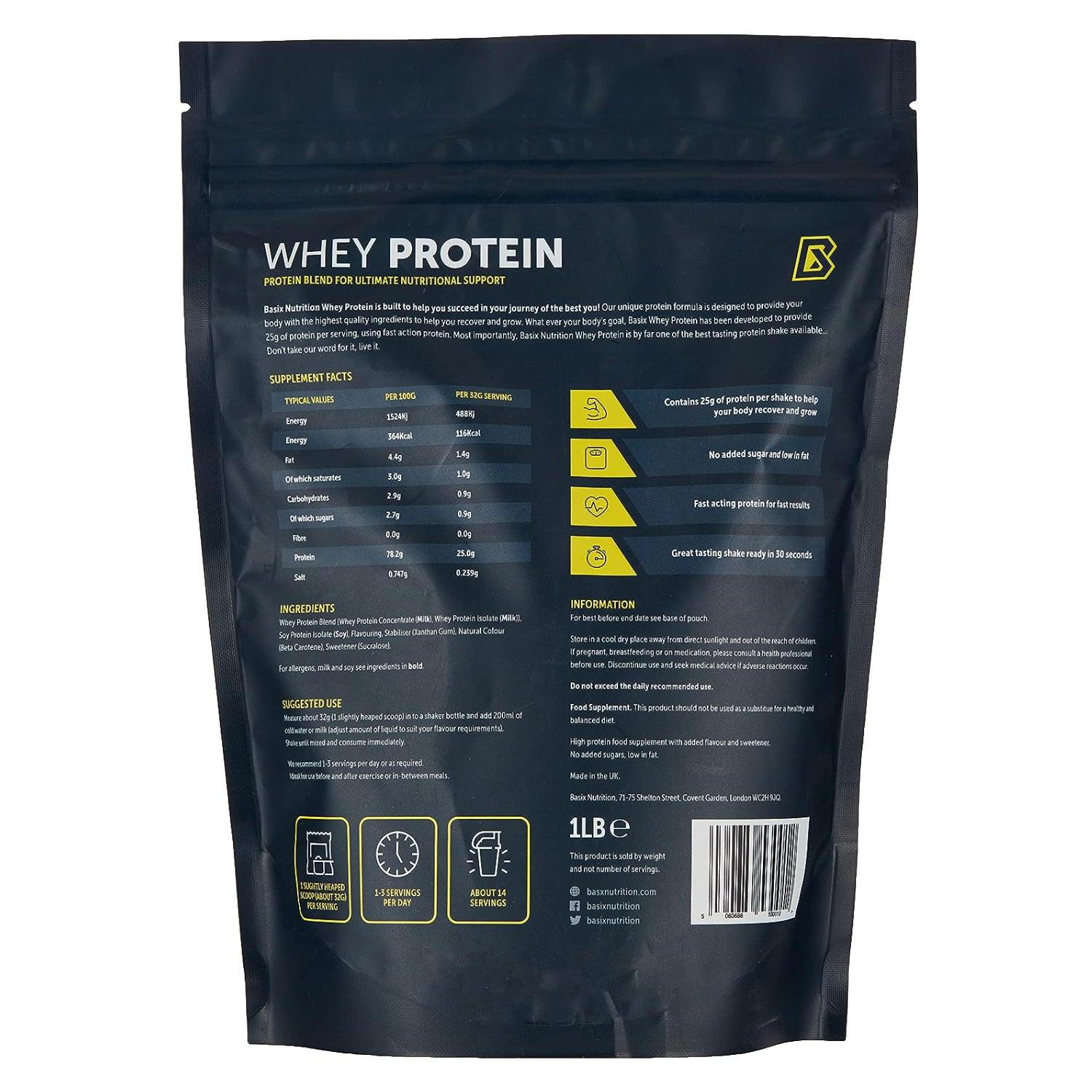 Basix Whey Protein 1Lb - Wellness Shoppee