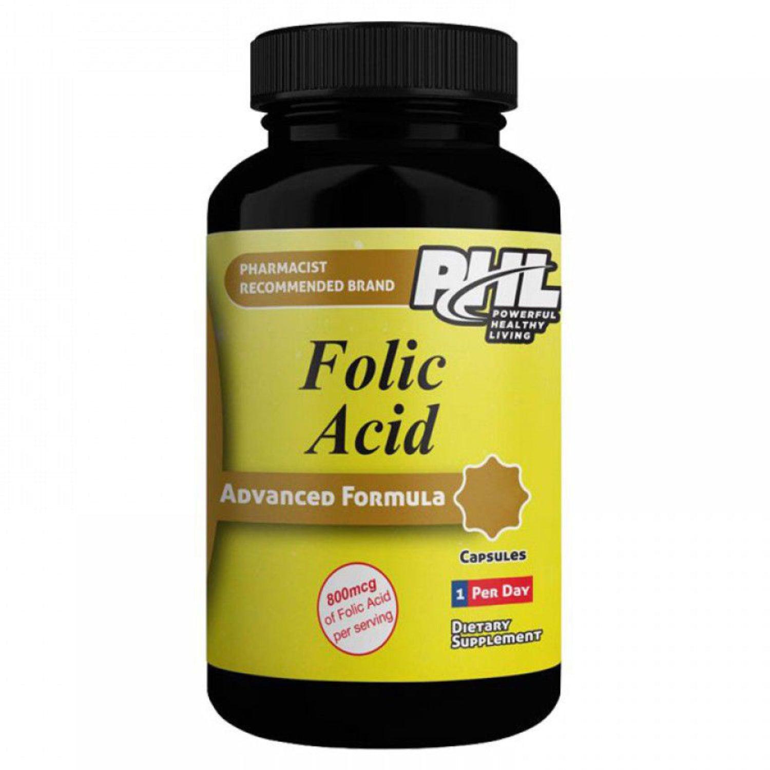 PHL Folic Acid Capsules 60's - Wellness Shoppee