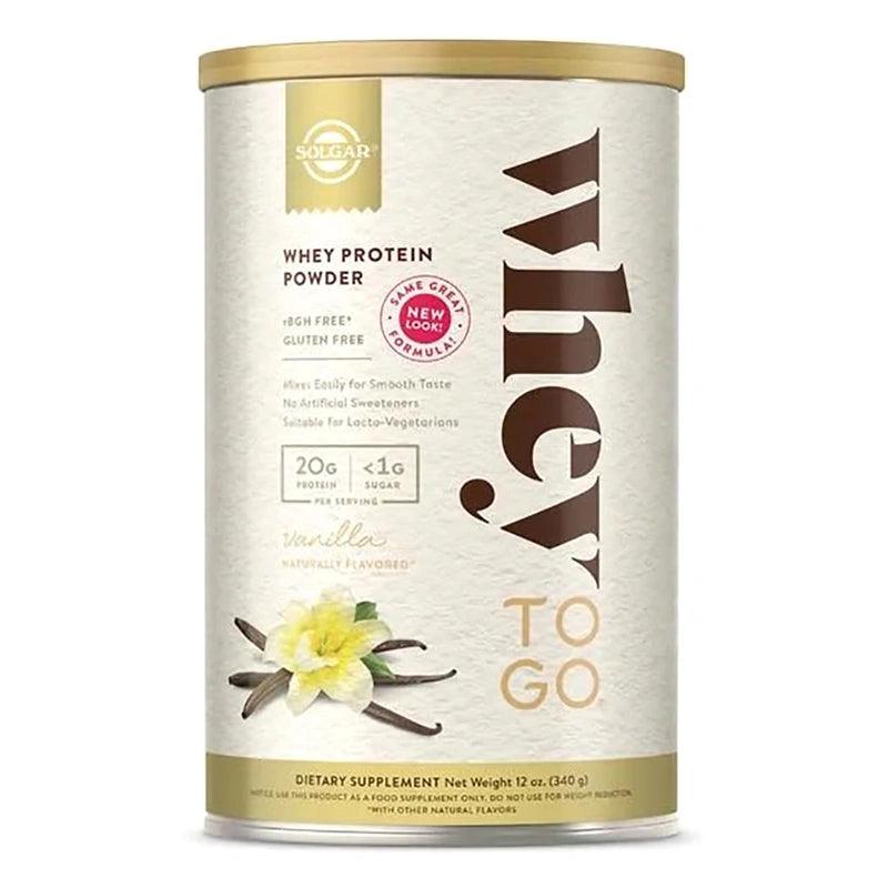 Solgar Whey To Go Nat Vanilla Bean Flavor Protein Powder 12oz 3667 - Wellness Shoppee