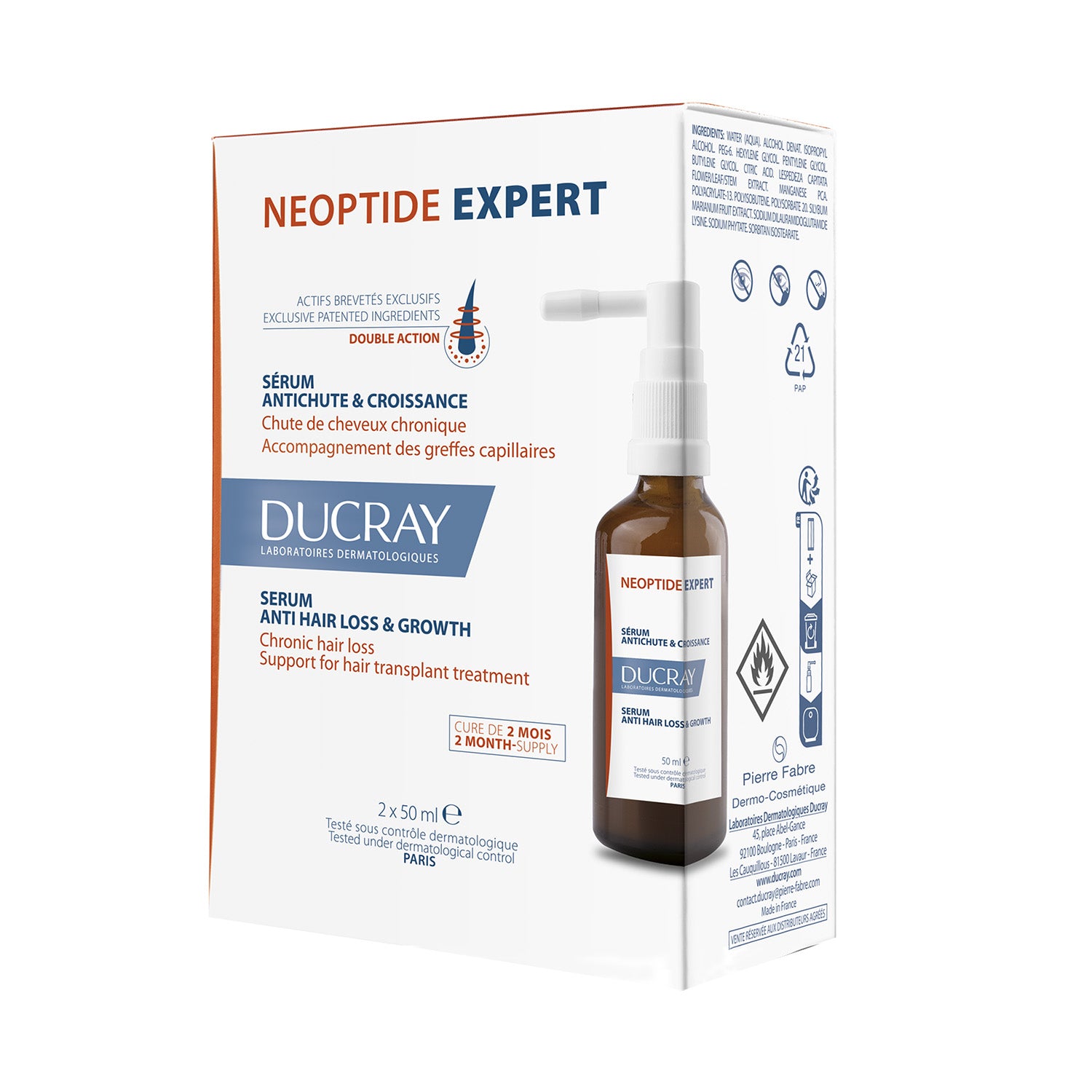 Ducray Neoptide Expert Strengthening Thickening Serum 2 x 50 ml