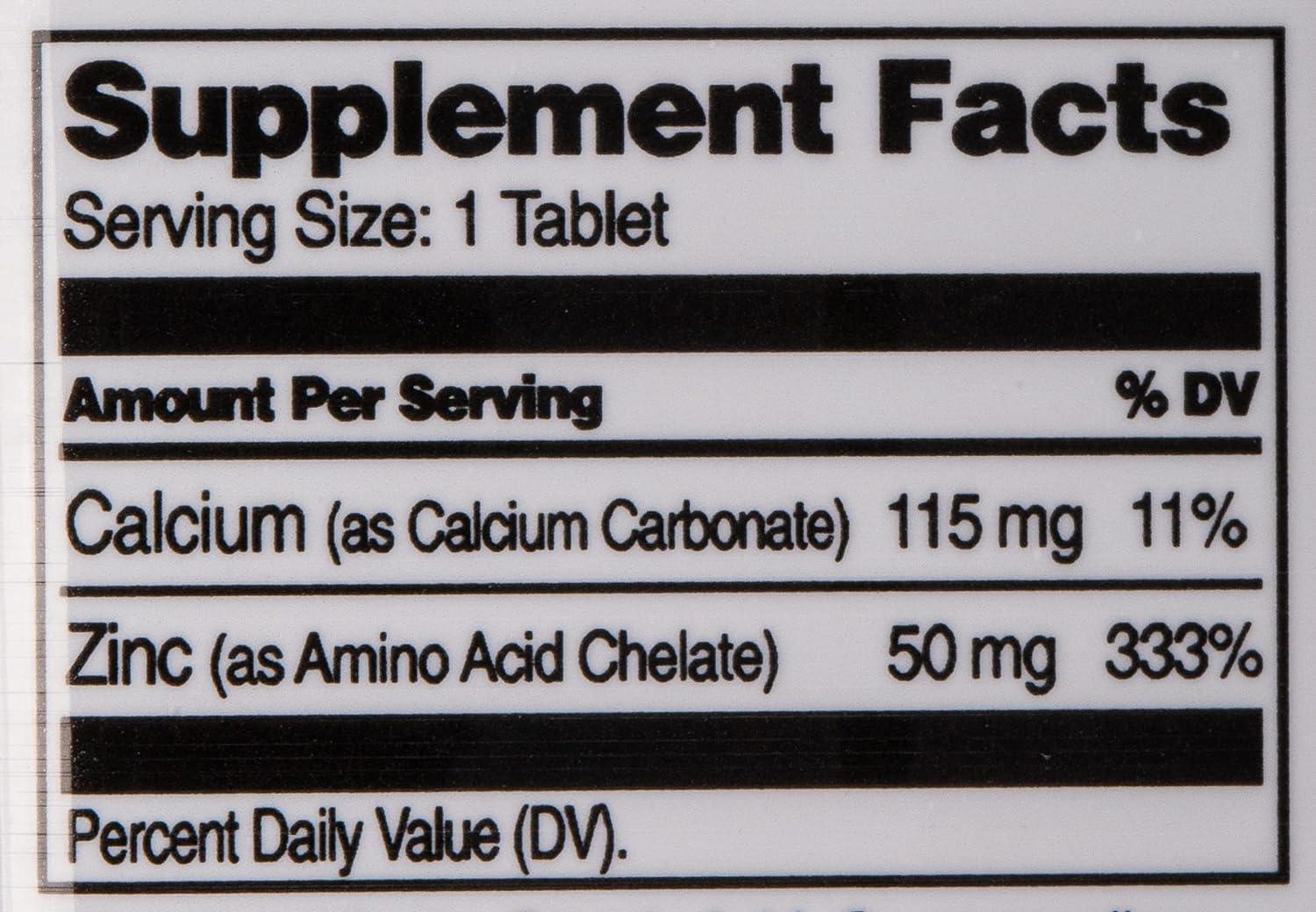 21st Century Chelated Zinc 50 mg, 110 Tablets - Wellness Shoppee