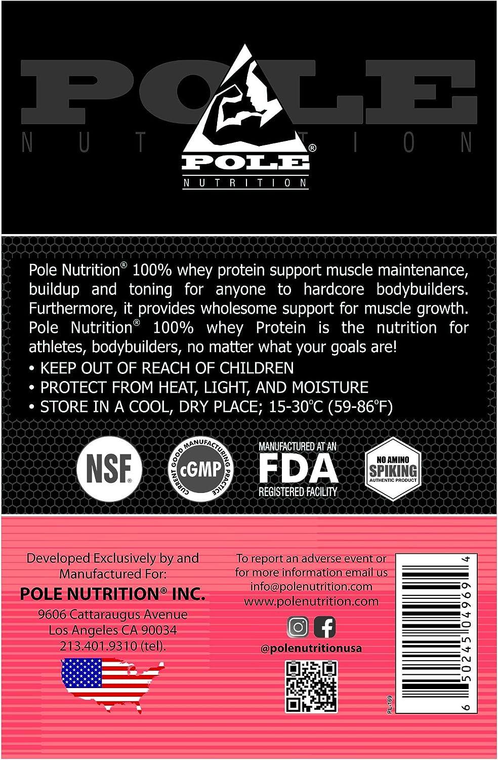 Pole Nutrition 100% Whey Protein Powder 5 lbs - Wellness Shoppee