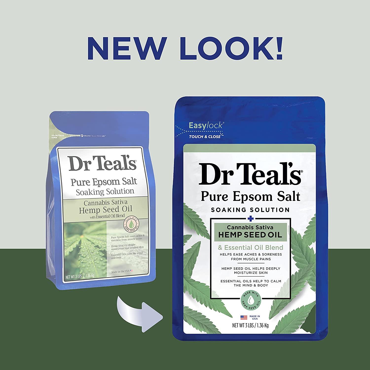 Dr. Teal'S Epsom Bath Salt - Cannabis Sativa Hemp Seed Oil - Wellness Shoppee