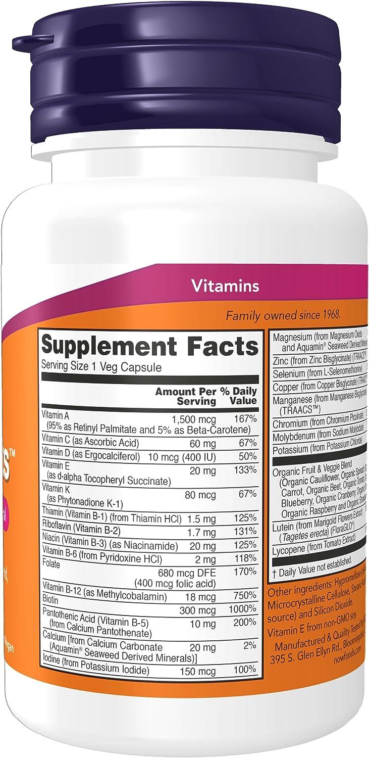 Now Foods Daily Multi-Vitamin, 30 Veg Capsules - Wellness Shoppee