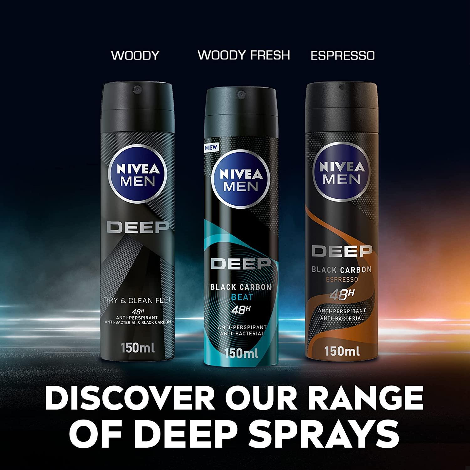 Nivea Men Deodorant Deep Spray 200ml - Wellness Shoppee