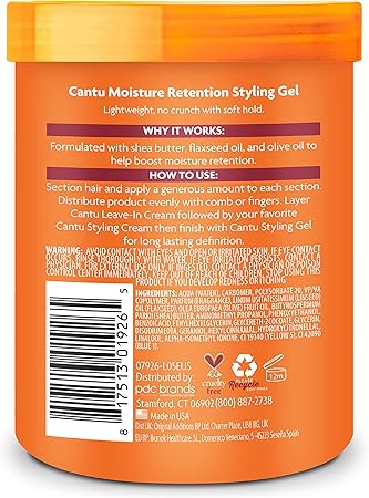 CANTUGEL Shea Butter Maximum Hold Moisture Retention Styling Gel 524 g