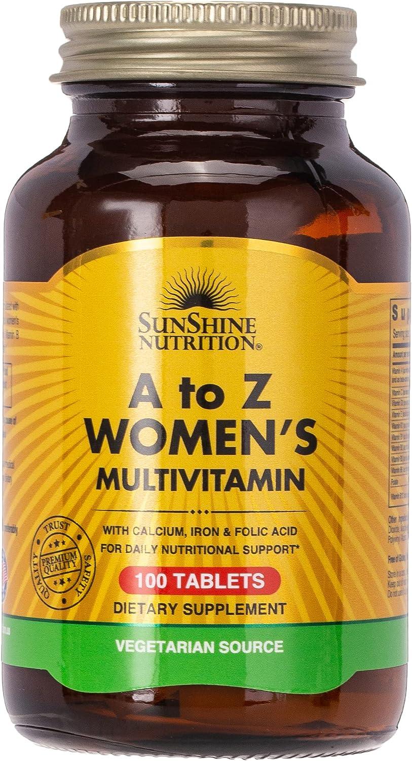 Sunshine Nutrition A To Z Women's Multivitamin 100 Tablets - Wellness Shoppee