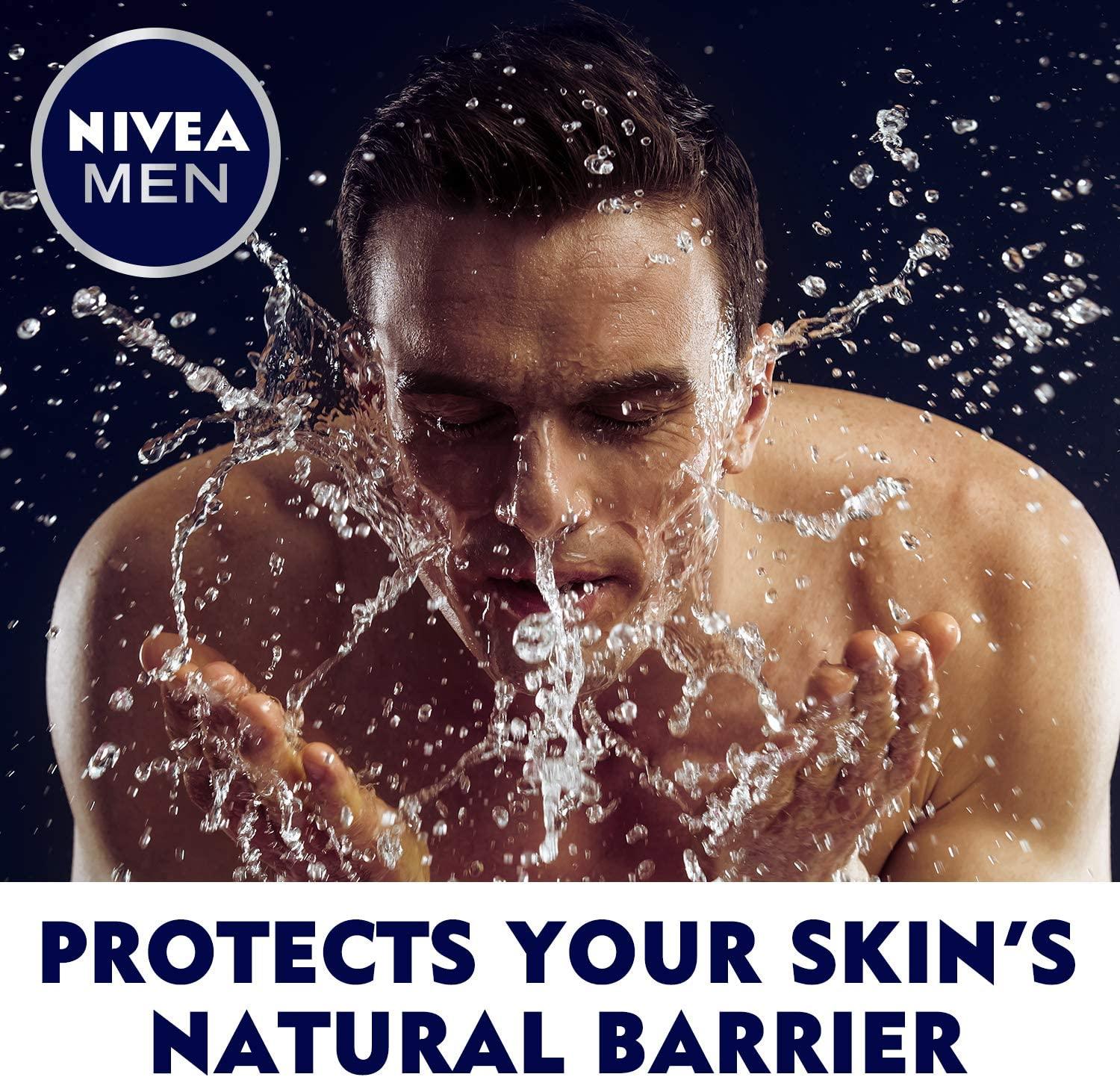 NIVEA MEN Face Wash Cleanser, Protect & Care Active Charcoal, 100ml - Wellness Shoppee