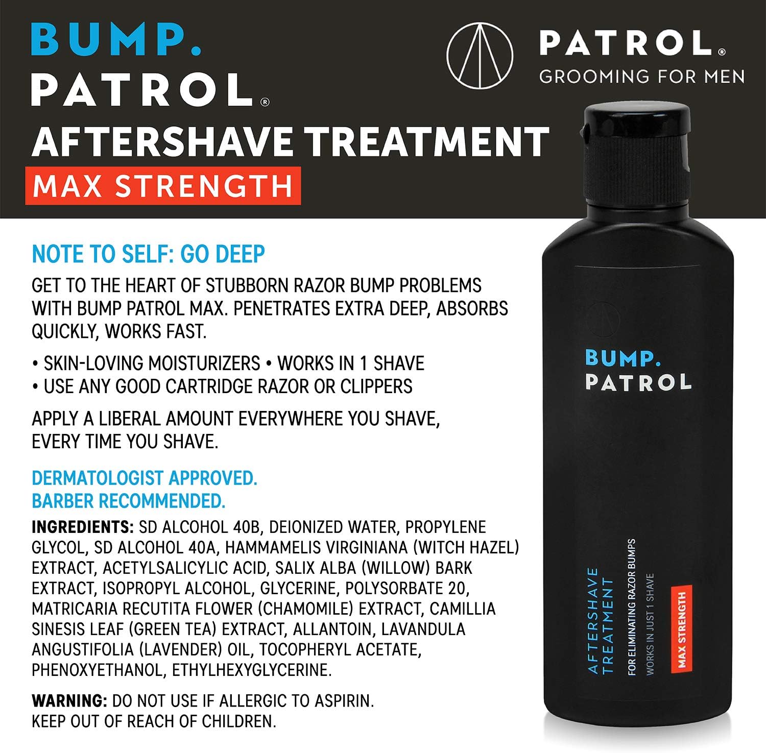 Bump Patrol Maximum Strength Aftershave Formula