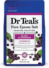 Dr Teal's Epsom Bath Salt Soak Black Elderberry With Vitamin D & Essential Oils - Wellness Shoppee