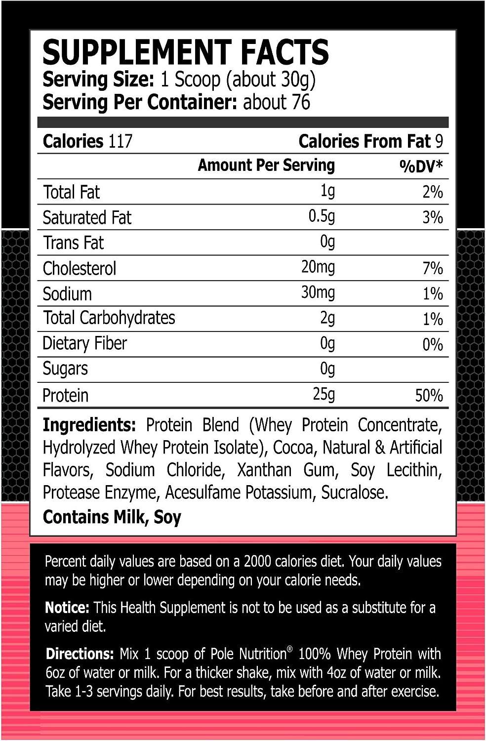 Pole Nutrition 100% Whey Protein Powder 5 lbs - Wellness Shoppee