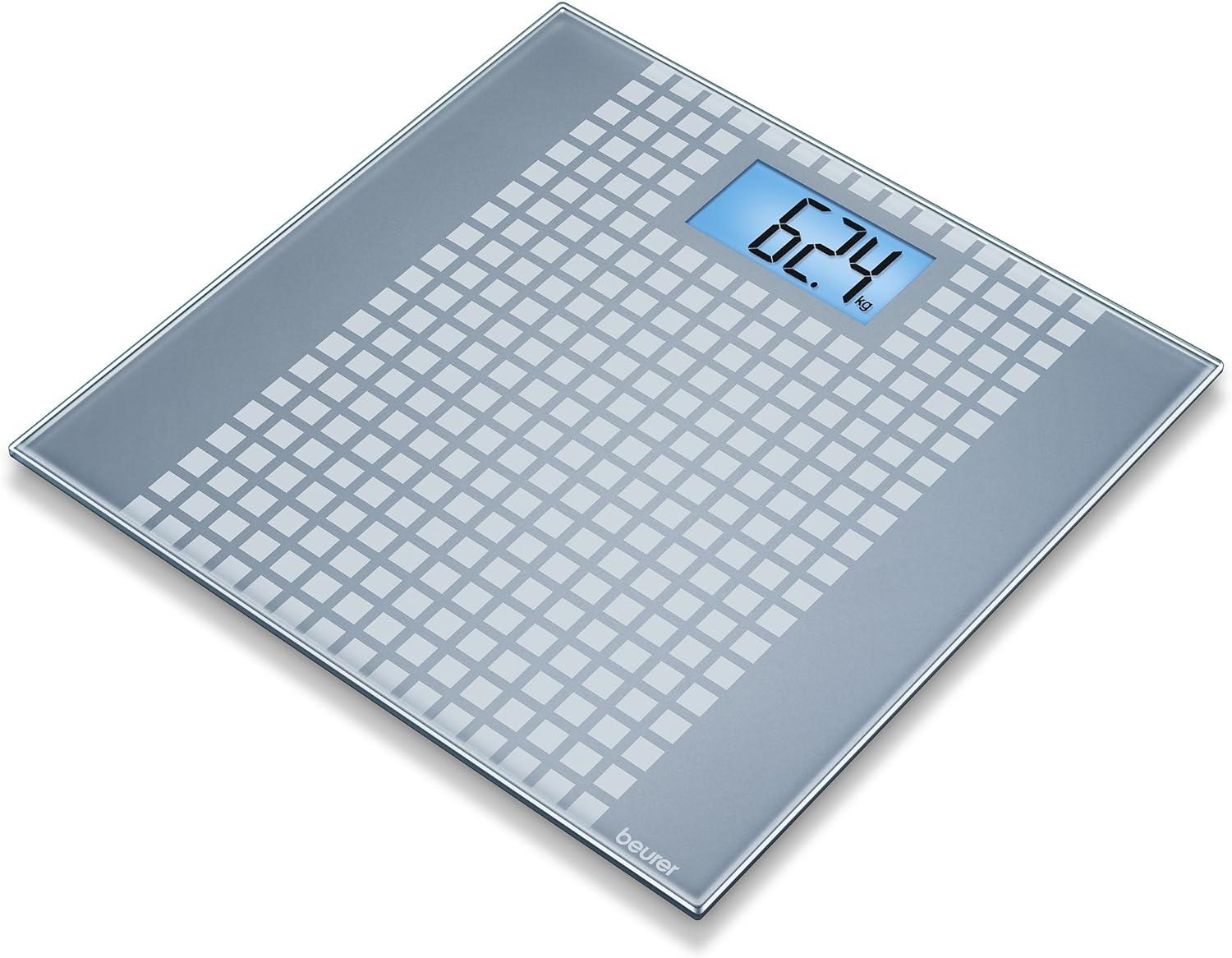 Beurer GS 206 Squares glass scale, GS 206 Squares grey - Wellness Shoppee