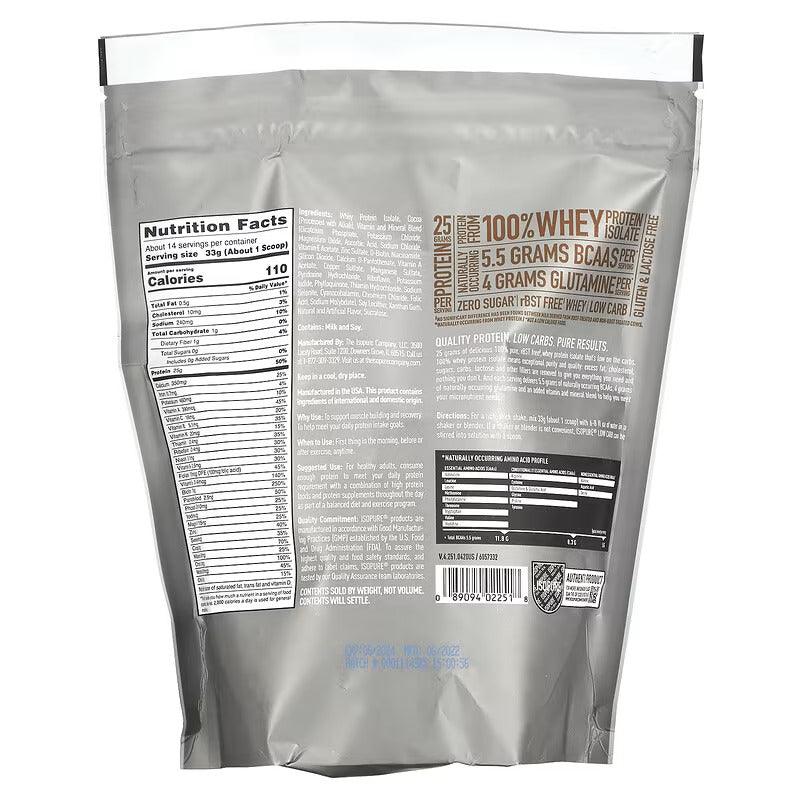 Isopure, Low Carb Protein Powder, Dutch Chocolate, 1 lb - Wellness Shoppee