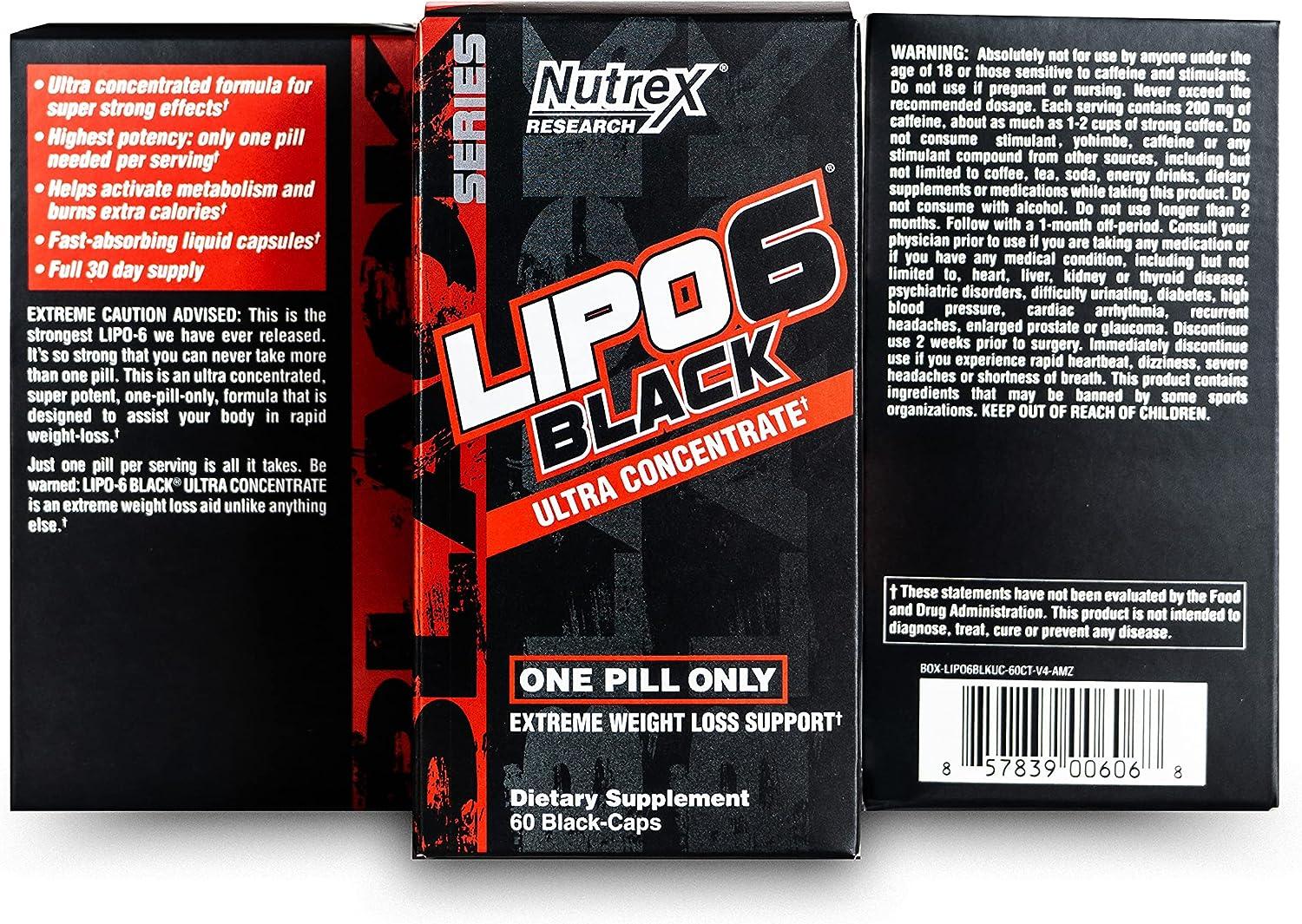 Nutrex Lipo 6 Black Ultra Concentrate 60 Caps - Wellness Shoppee