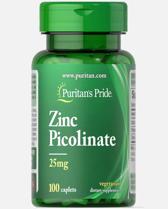 PuritanS Pride Zinc Picolinate 25Mg Tablets 100S - Wellness Shoppee