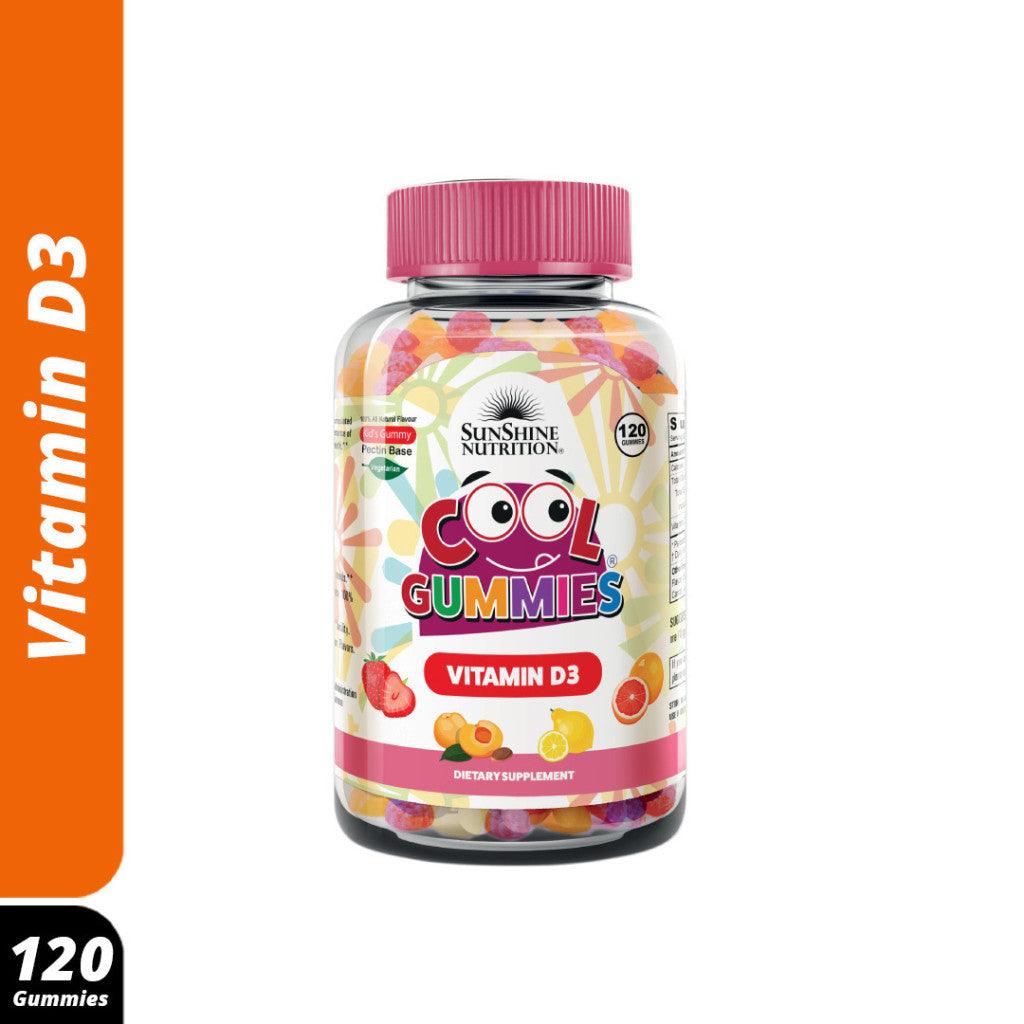 Sunshine N Cool Gummies Kids Vitamin D3 120'S Gummies - Wellness Shoppee