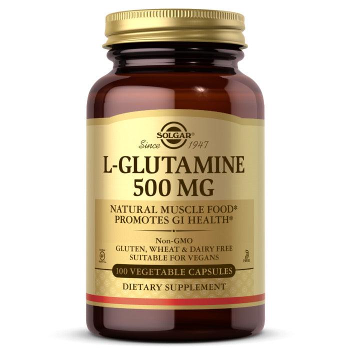 Solgar L-glutamine, 500 mg, 100 Vegetable Capsules - Wellness Shoppee