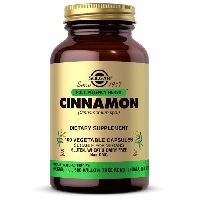 Solgar Cinnamon, 100 Vegetable Capsules - Wellness Shoppee