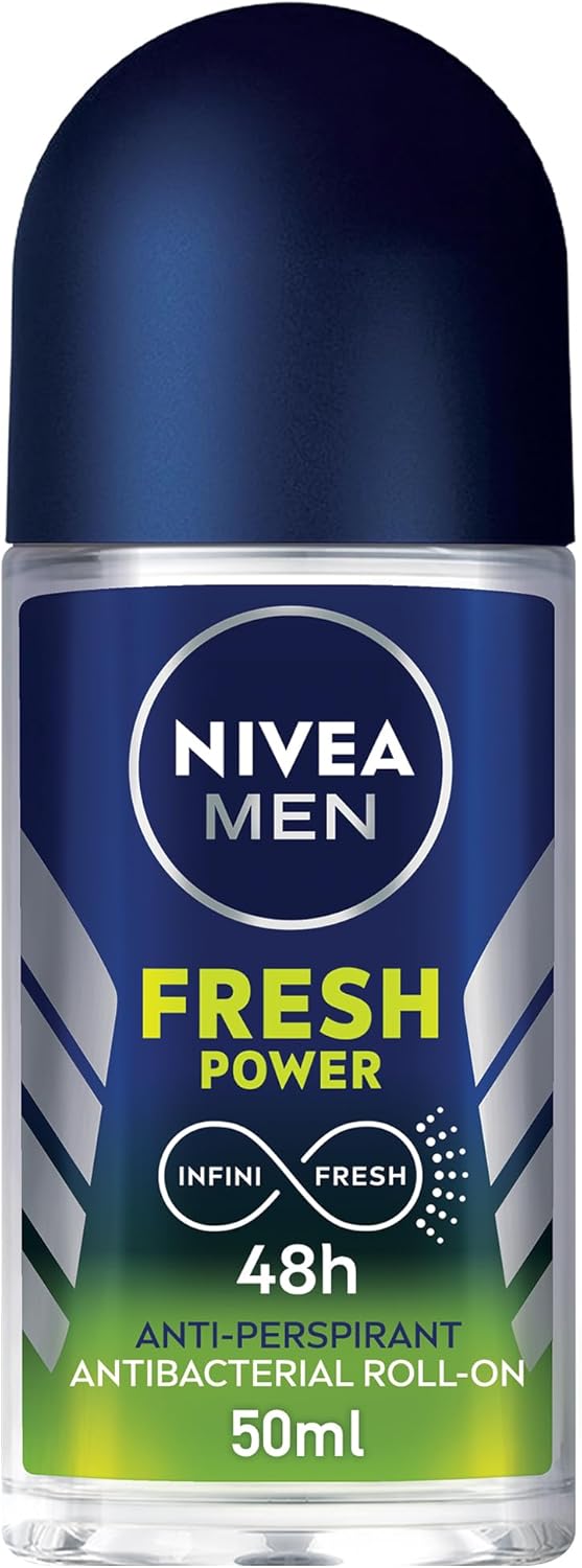 NIVEA MEN Antiperspirant Roll-on for Men, Fresh Power Fresh Scent, 50ml - WELLNESS OFFER