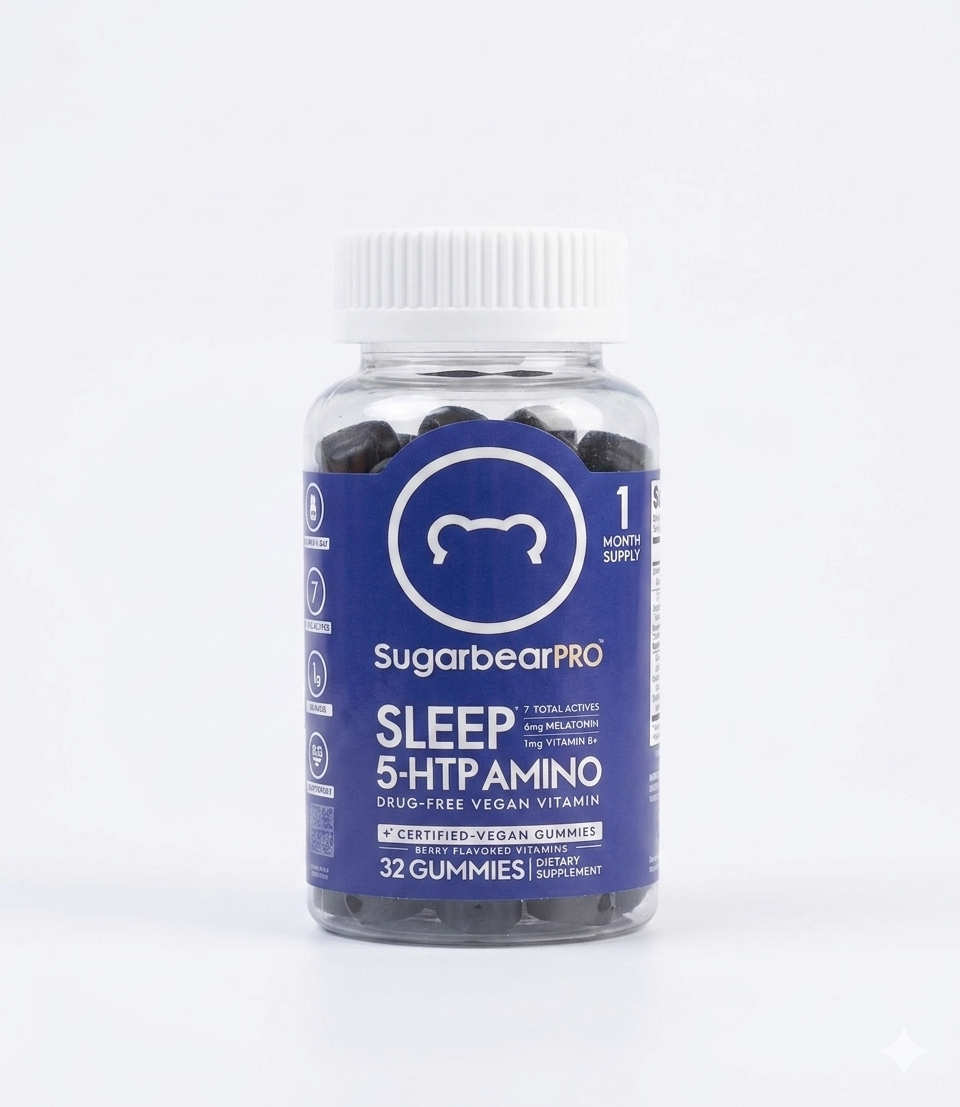 SugarBear Pro Sleep 5-HTP  32 Gummies - 1 Month Supply
