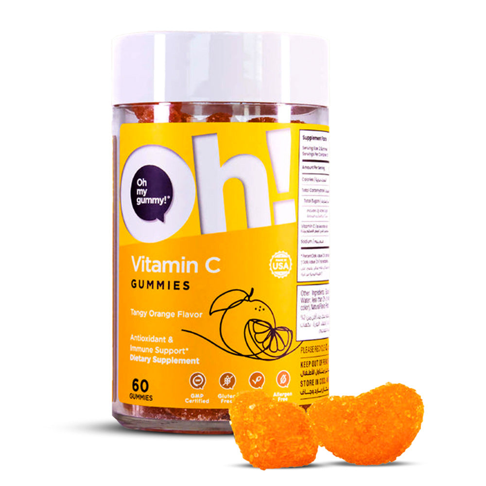 Oh My Oh! Vitamin C, Tangy Orange, 60 Gummies, Immune System Defense, Collagen Production