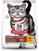 Hill's Science Plan Hairball Indoor Cat Food With Chicken 3Kg