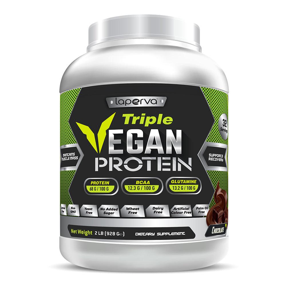 Laperva Triple Vegan Protein, Chocolate, 2 LB - Wellness Shoppee