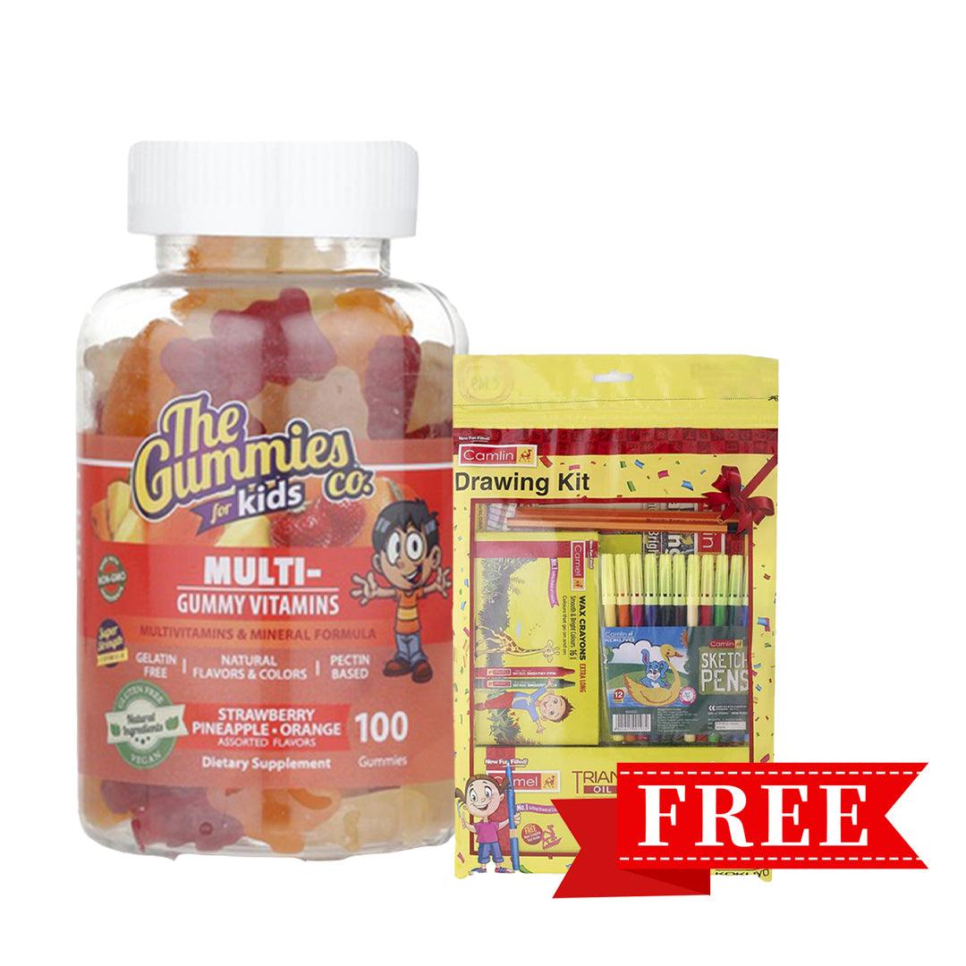 The Gummies Multi Gummy Vitamin For Kids 100s + Free Camlin Drawing Kit - Wellness Shoppee