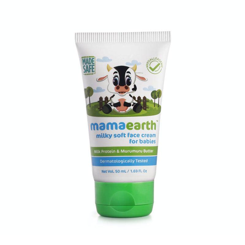 Mamaearth Milky Soft Face Cream For Babies, 60 ml contains Murumuru Butter & Milk Protein - Wellness Shoppee