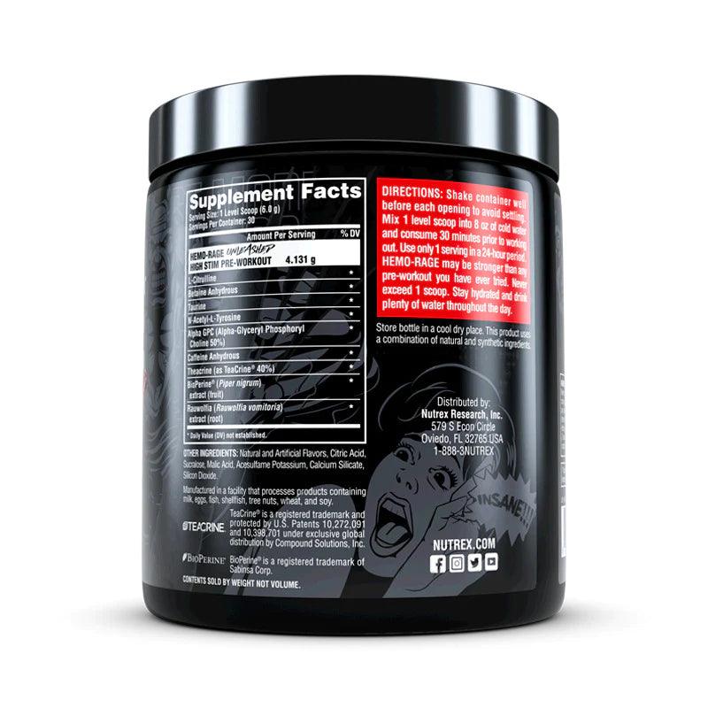 Nutrex Hemo-rage Unleashed Powder - Wellness Shoppee