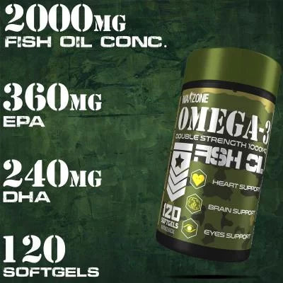 Warzone Omega-3 Fish Oil – 120 Softgels - Wellness Shoppee