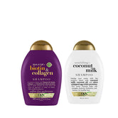 Ogx Nourishing Coconut Milk Conditioner 385ml + Ogx Biotin & Collagen Shampoo