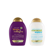 OGX Weightless Hydration + Coconut Water Conditioner, 385 ml + OGX biotin collagen shampoo 385ml