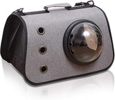 PETCUTE Cat Carrier Portable Pet Carrier Breathable Lightweight Transport Travel Bag for Cats Puppy of 15lbs Airline Approved Collapsible Dog Bag Gray