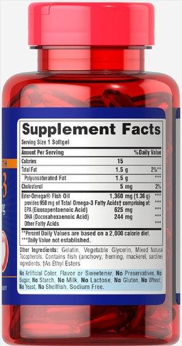 Puritans Pride Triple Strength Omega 3 Fish Oil 1400mg 60s - Wellness Shoppee