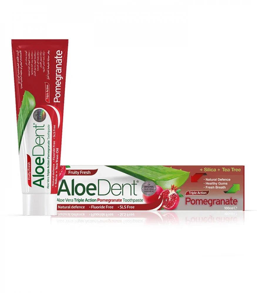 Aloe Dent Triple Action Pomegranate Toothpaste 100ML - Wellness Shoppee