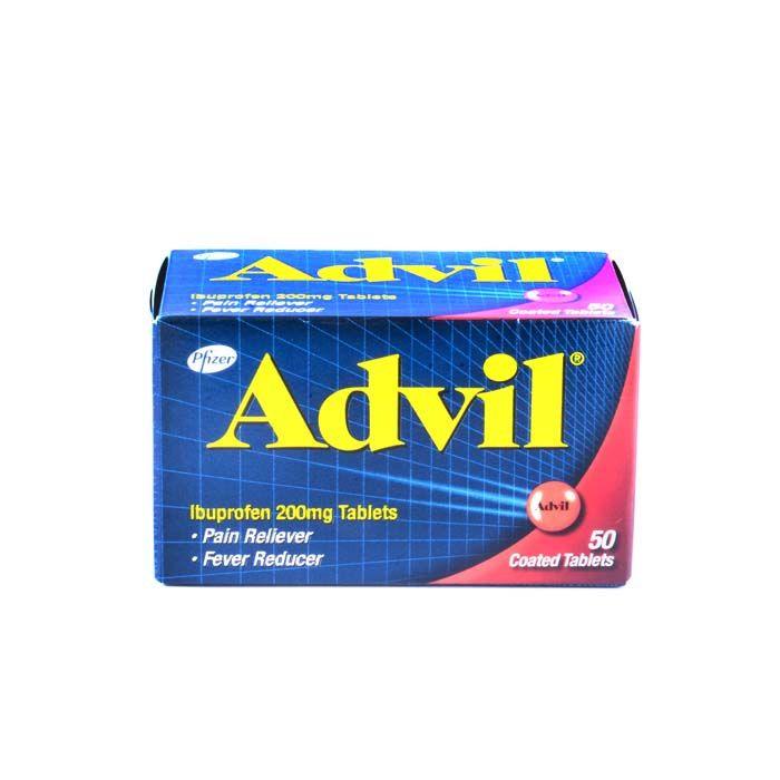 Advil 200 mg Coated Tablets 50's Bottle - Wellness Shoppee