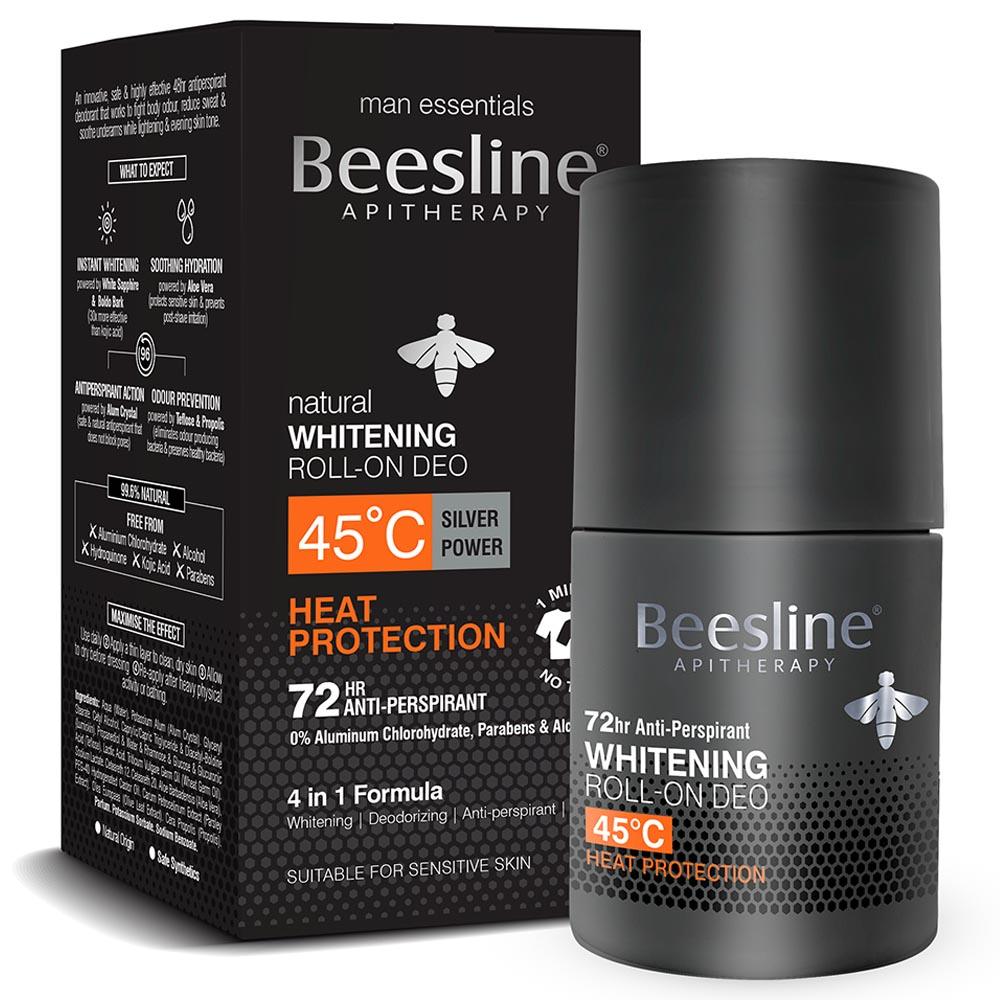 Beesline - Men Whitening Roll-On Deodorant - Heat ProtectiOn Deodorant - 50ml - Wellness Shoppee