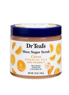 Dr Teal's Shea Sugar Scrub With Citrus Essential Oils And Vitamin C Pink 538g - Wellness Shoppee