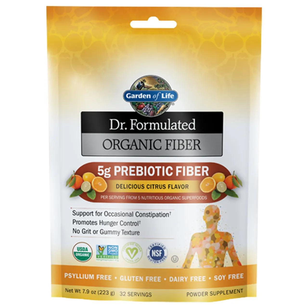 Garden of Life, Dr. Formulated Organic Fiber, Citrus, 7.9 oz (223 g) - Wellness Shoppee