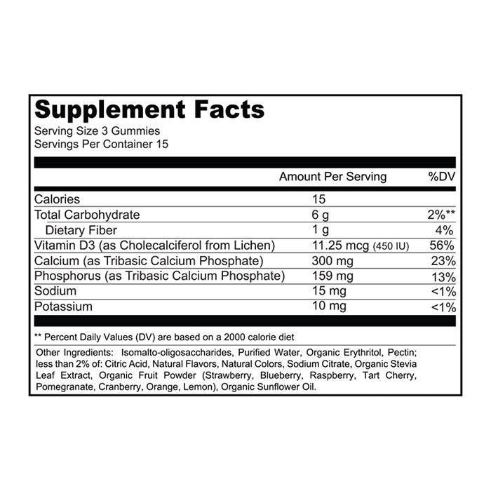 Sunshine Nutrition Good Gummies Calcium & Vegan D3 Gummies 45's - Wellness Shoppee