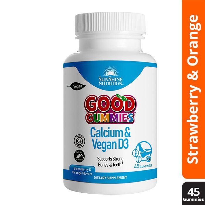 Sunshine Nutrition Good Gummies Calcium & Vegan D3 Gummies 45's - Wellness Shoppee