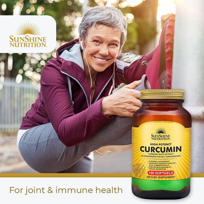 Sunshine Nutrition High Potency Curcumin 100 Softgels - Wellness Shoppee