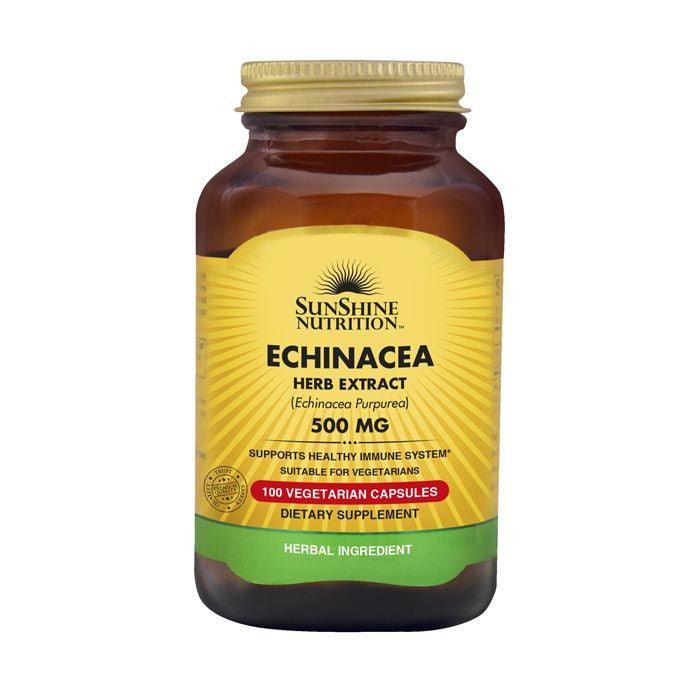 Sunshine Nutrition Echinacea 500 mg Vegetable Capsules 100's - Wellness Shoppee