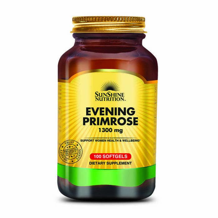 Sunshine Nutrition Evening Primrose Oil 1300mg 100 Softgels - Wellness Shoppee